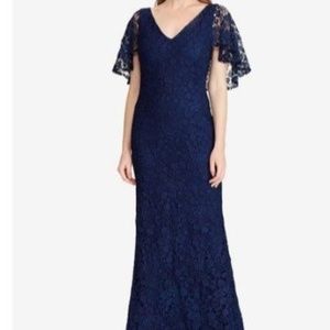 NEW Ralph Lauren Embroidered Lace Gown